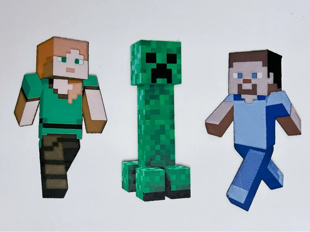 Minecraft Bookmark Collection by 3djd HueForge model: Minecraft Bookmark Collection by 3djd
