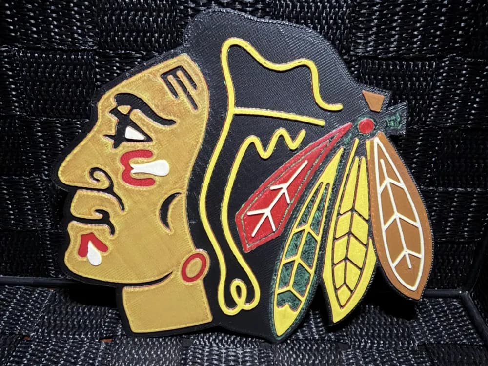 Chicago Balckhawks Logo - Hueforge by JoDau HueForge model: Chicago Balckhawks Logo - Hueforge by JoDau