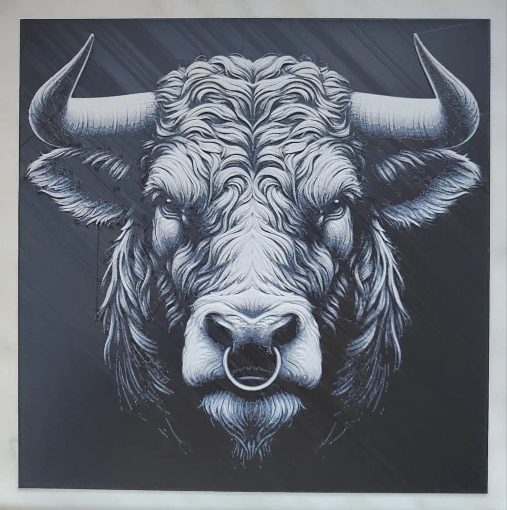Bull - Hueforge by BeaN HueForge model: Bull - Hueforge by BeaN