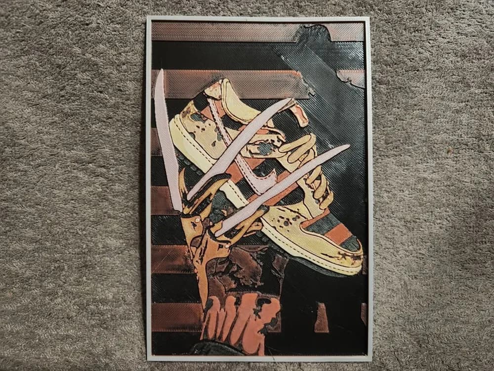 Nike Sb Dunk Low Freddy Krueger - HueForge by keko HueForge model: Nike Sb Dunk Low Freddy Krueger - HueForge by keko