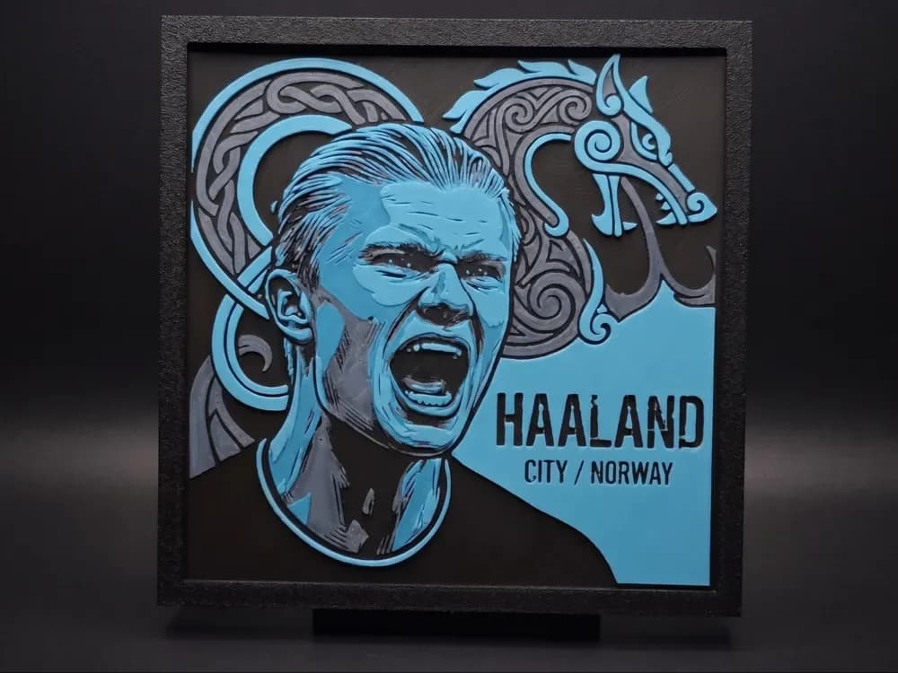 Haaland Portrait - Hueforge Haaland Portrait - Hueforge