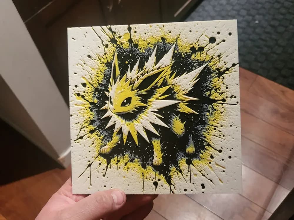 Graffiti Jolteon Hueforge by 3Ree Printing HueForge model: Graffiti Jolteon Hueforge by 3Ree Printing