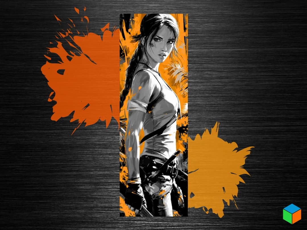 🏹 Legend Returns – Lara Croft Bookmark by 3D Prints By Vic HueForge model: 🏹 Legend Returns – Lara Croft Bookmark by 3D Prints By Vic