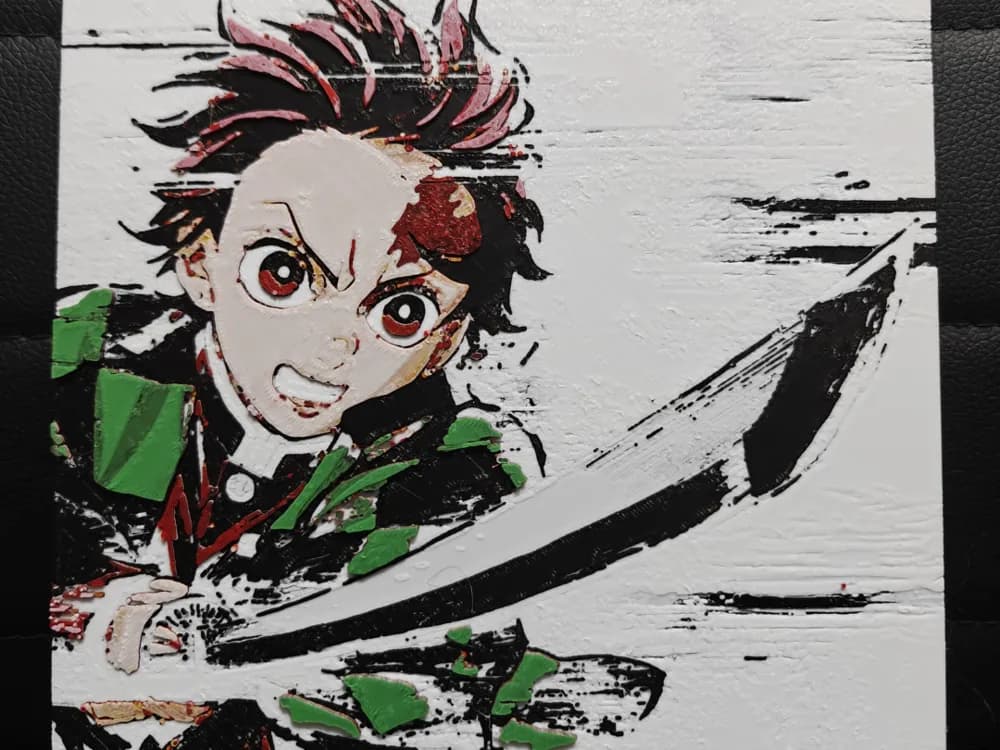 Tanjiro kamado Demon Slayer by TheHueforgeLady HueForge model: Tanjiro kamado Demon Slayer by TheHueforgeLady