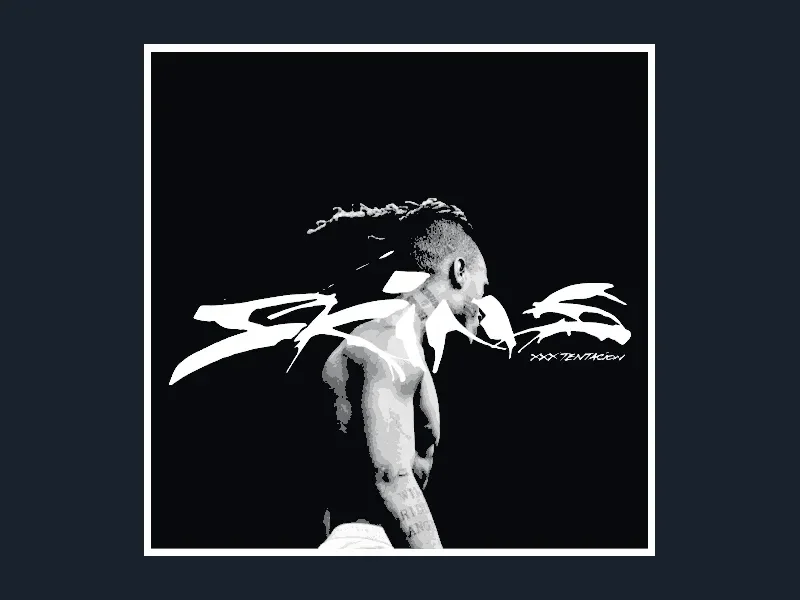 XXXTENTACION - Skins (Album Art - HueForge) by HugheCraft HueForge model: XXXTENTACION - Skins (Album Art - HueForge) by HugheCraft