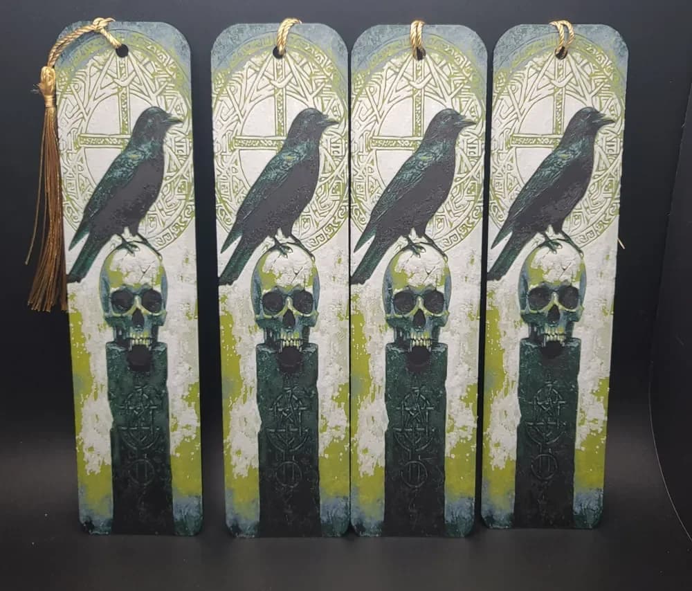Nordic Crow Bookmarks by the_bearded_jedi HueForge model: Nordic Crow Bookmarks by the_bearded_jedi