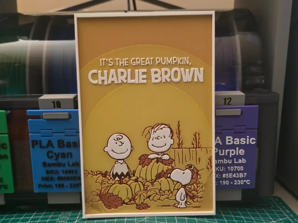 It's the Great Pumpkin, Charlie Brown - Hueforge by Lumpy3D HueForge model: It's the Great Pumpkin, Charlie Brown - Hueforge by Lumpy3D