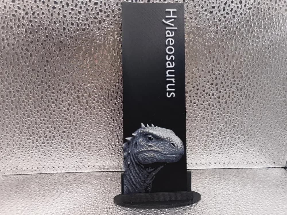 Hylaeosaurus Bookmark hueforge by Borishotch Industries HueForge model: Hylaeosaurus Bookmark hueforge by Borishotch Industries