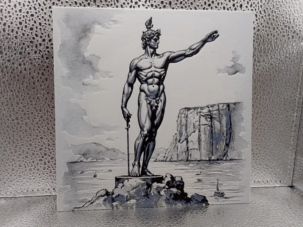Colossus of Rhodes – Hueforge by Borishotch Industries HueForge model: Colossus of Rhodes – Hueforge by Borishotch Industries