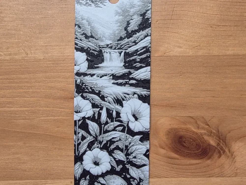 Waterfall Bookmark by Morganja HueForge model: Waterfall Bookmark by Morganja