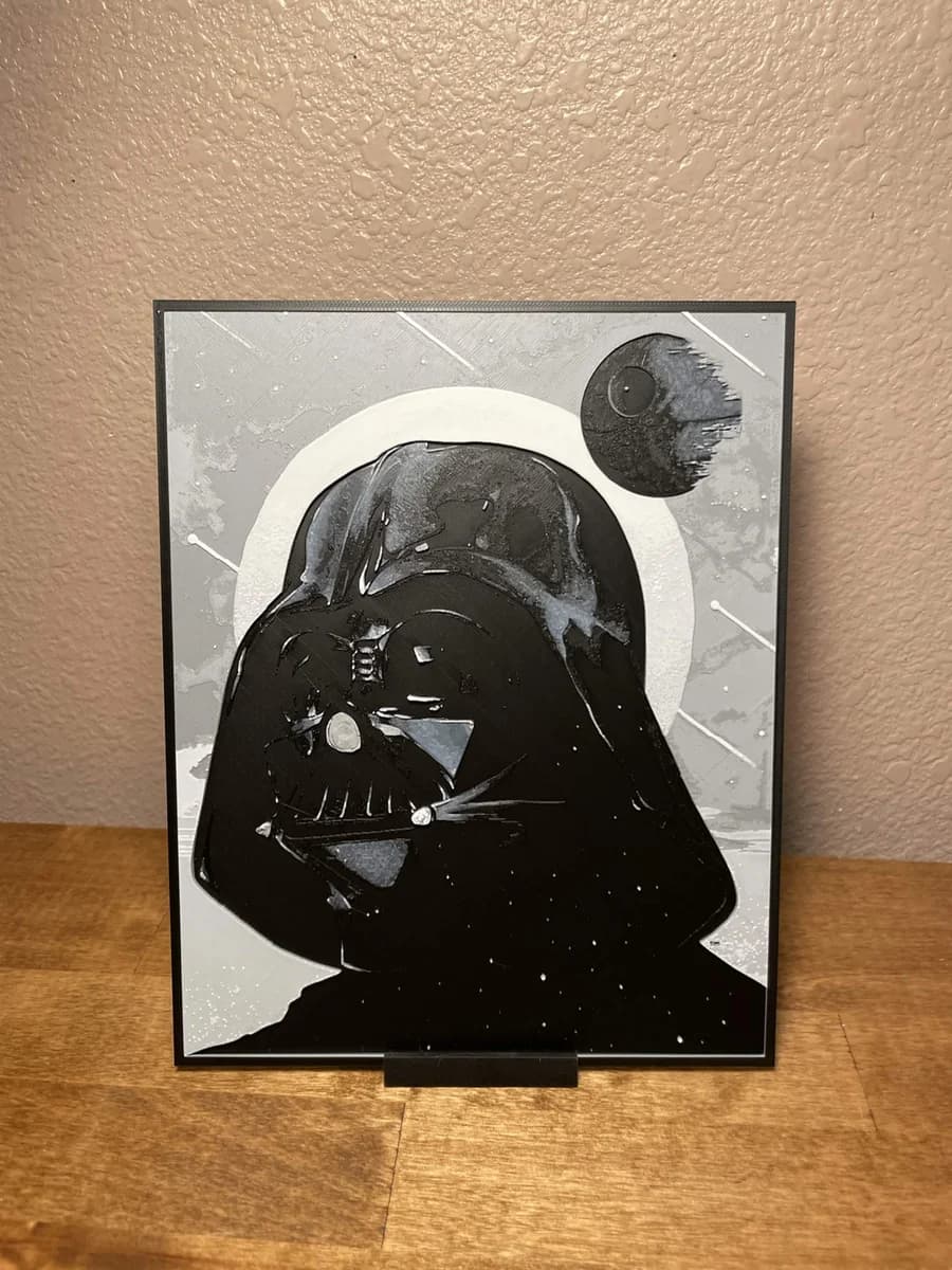 Darth Vader Death Star by Cloudy Nostalgia HueForge model: Darth Vader Death Star by Cloudy Nostalgia