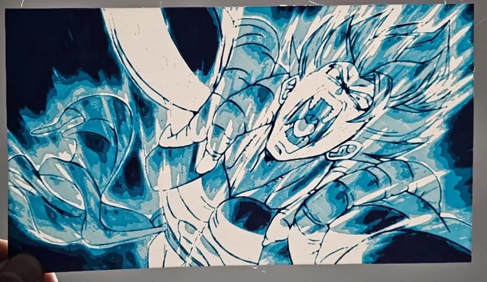 Gogeta Meteor Explosion by Loki HueForge model: Gogeta Meteor Explosion by Loki