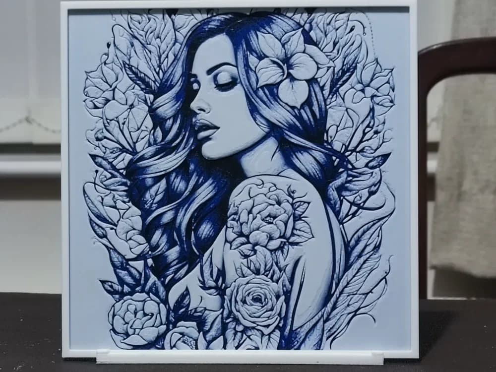 Inked Orchid - HueForge 3 Color by BoDad HueForge model: Inked Orchid - HueForge 3 Color by BoDad