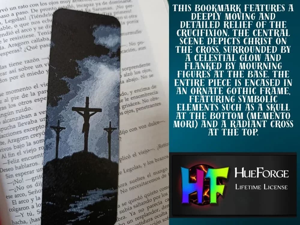 The Crucifixion Bookmark by FYTY112 HueForge model: The Crucifixion Bookmark by FYTY112