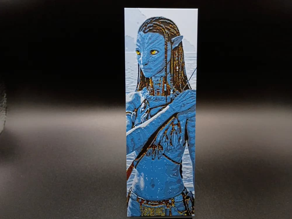 Avatar, Neytiri Bookmark by 3djd HueForge model: Avatar, Neytiri Bookmark by 3djd