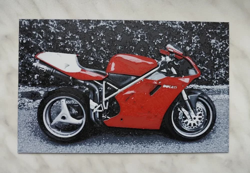 Ducati 916 - Hueforge by BeaN HueForge model: Ducati 916 - Hueforge by BeaN