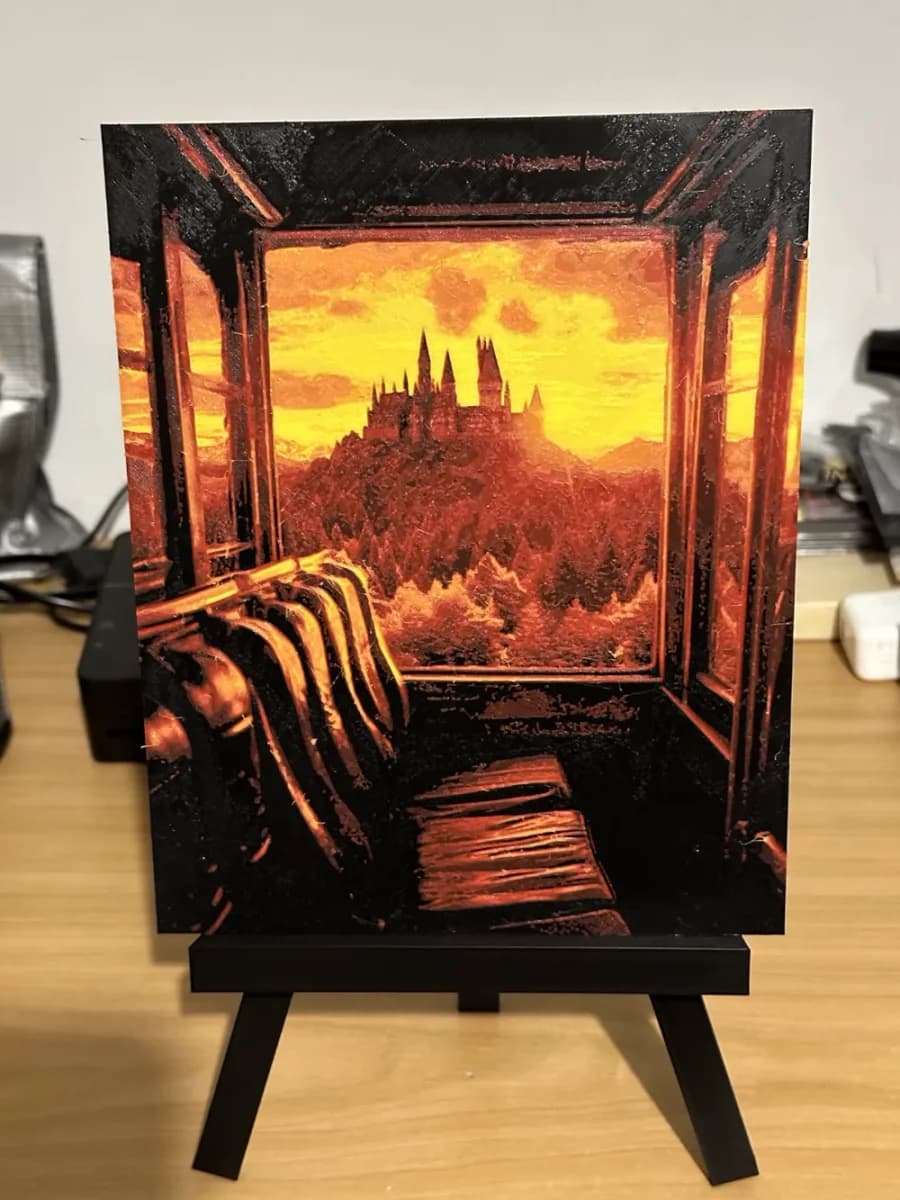 Hogwarts from train Harry Potter 184x230 by enricoRE HueForge model: Hogwarts from train Harry Potter 184x230 by enricoRE