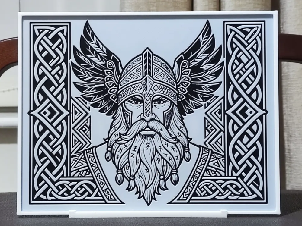 Viking Line Art - 2 Color HueForge Viking Line Art - 2 Color HueForge