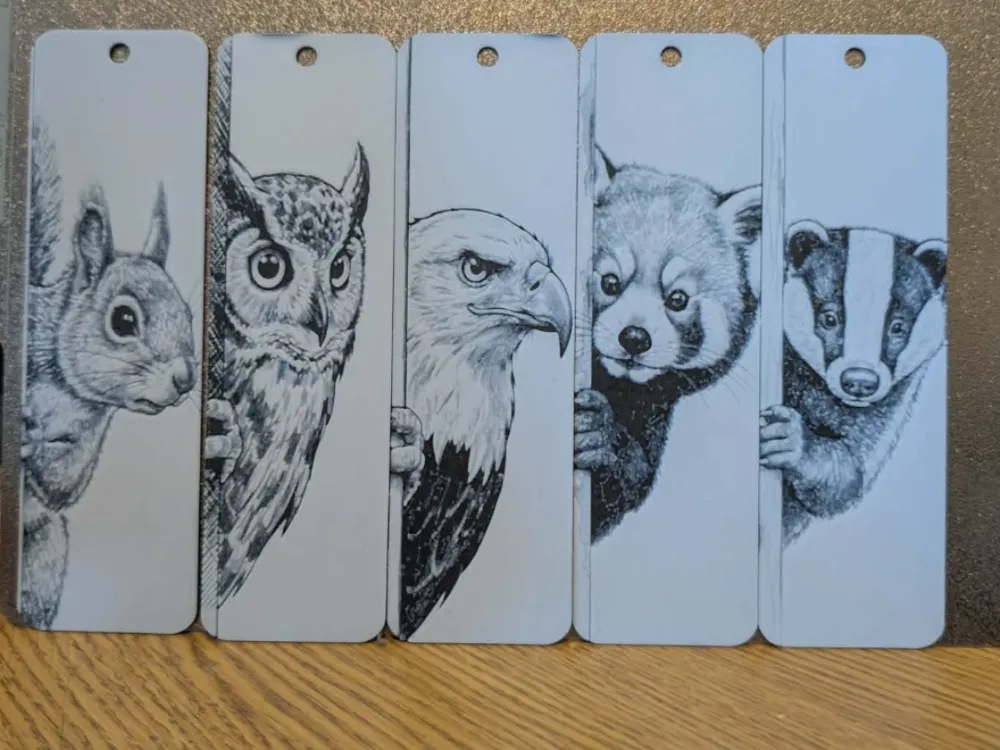 Set of 5 peeking forest animal bookmarks Set of 5 peeking forest animal bookmarks