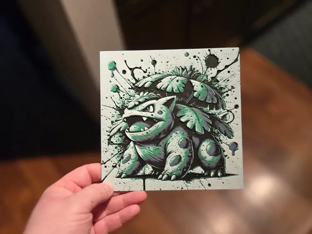 Graffiti Venusaur Hueforge by 3Ree Printing HueForge model: Graffiti Venusaur Hueforge by 3Ree Printing