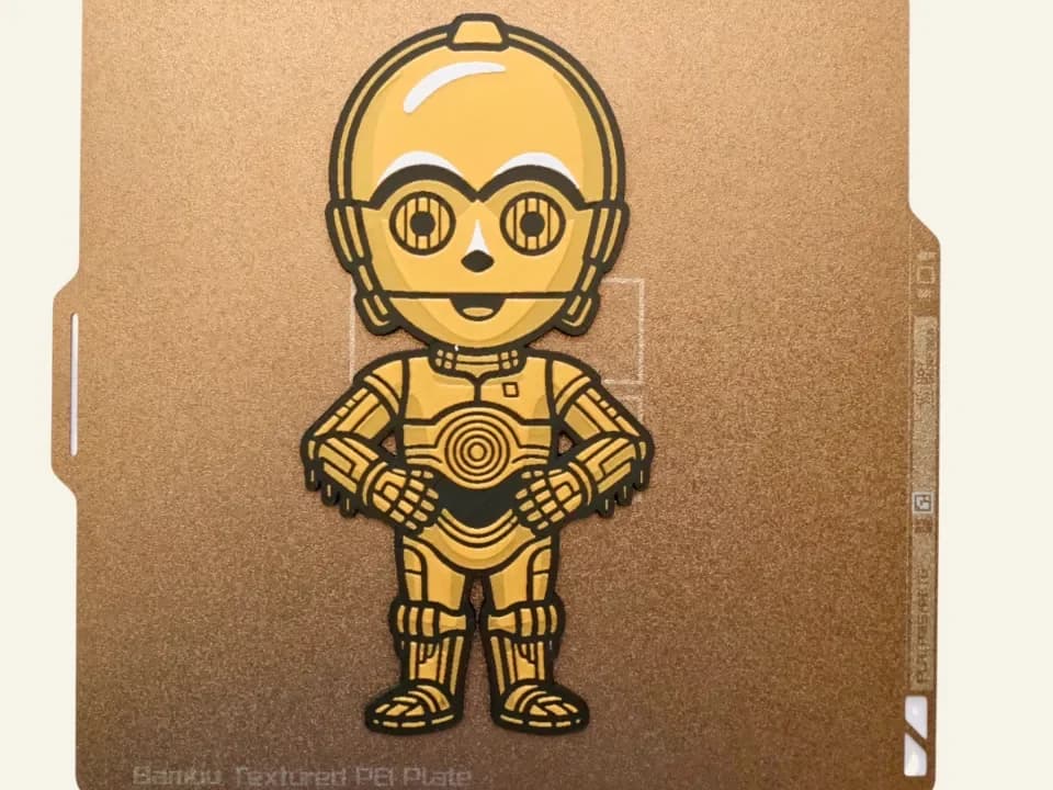 C3PO Star Wars Cartoon Hueforge C3PO Star Wars Cartoon Hueforge