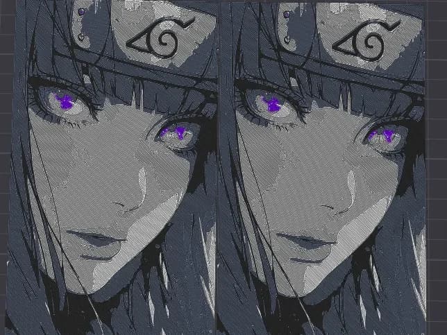 HueForge model: Hueforge of Hinata from naruto by SBC Creations