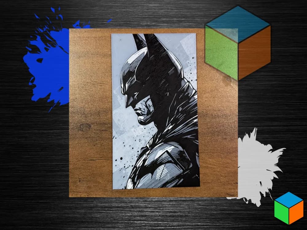 The Batman — HueForge Wall Art The Batman — HueForge Wall Art
