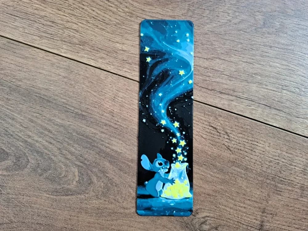 Stich and stars 2 bookmark - hueforge by EternalDesigns3D HueForge model: Stich and stars 2 bookmark - hueforge by EternalDesigns3D