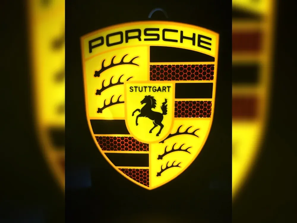 Porsche Crest Lightbox Display Porsche Crest Lightbox Display