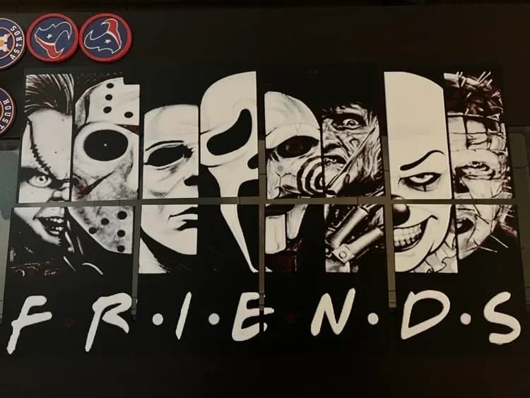 scary friends huge 8 plate (HueForge print) by Houston713Texan HueForge model: scary friends huge 8 plate (HueForge print) by Houston713Texan