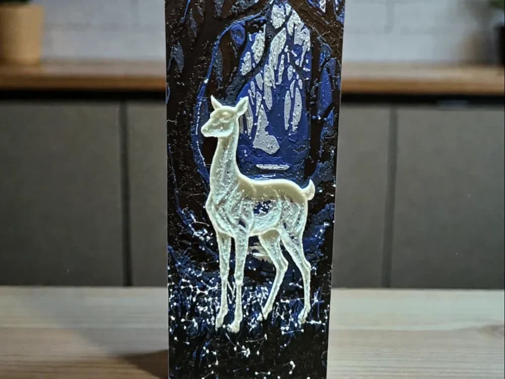 Harry Potter Doe Patronus Spell Bookmark by The SkyLab 3D HueForge model: Harry Potter Doe Patronus Spell Bookmark by The SkyLab 3D