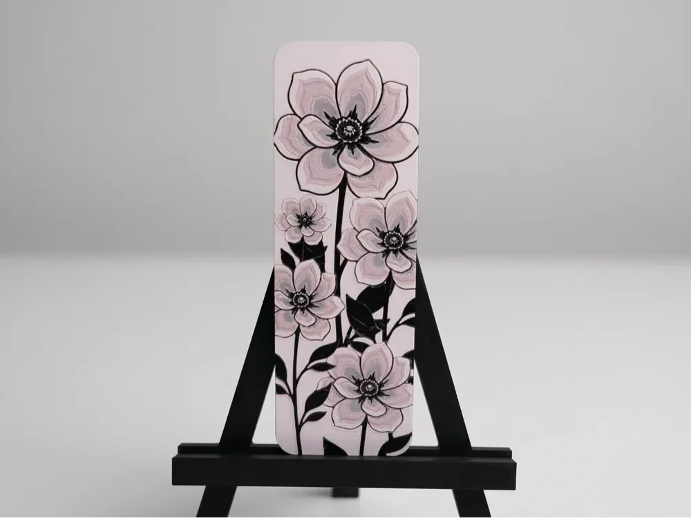 Elegant Floral Bookmark (HueForge) by Welsh Maker HueForge model: Elegant Floral Bookmark (HueForge) by Welsh Maker