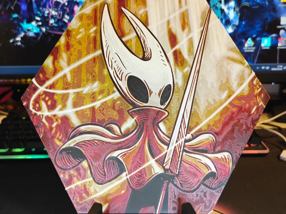 Hueforge Hornet | Hollow Knight modo panal by JGz3DMaker HueForge model: Hueforge Hornet | Hollow Knight modo panal by JGz3DMaker