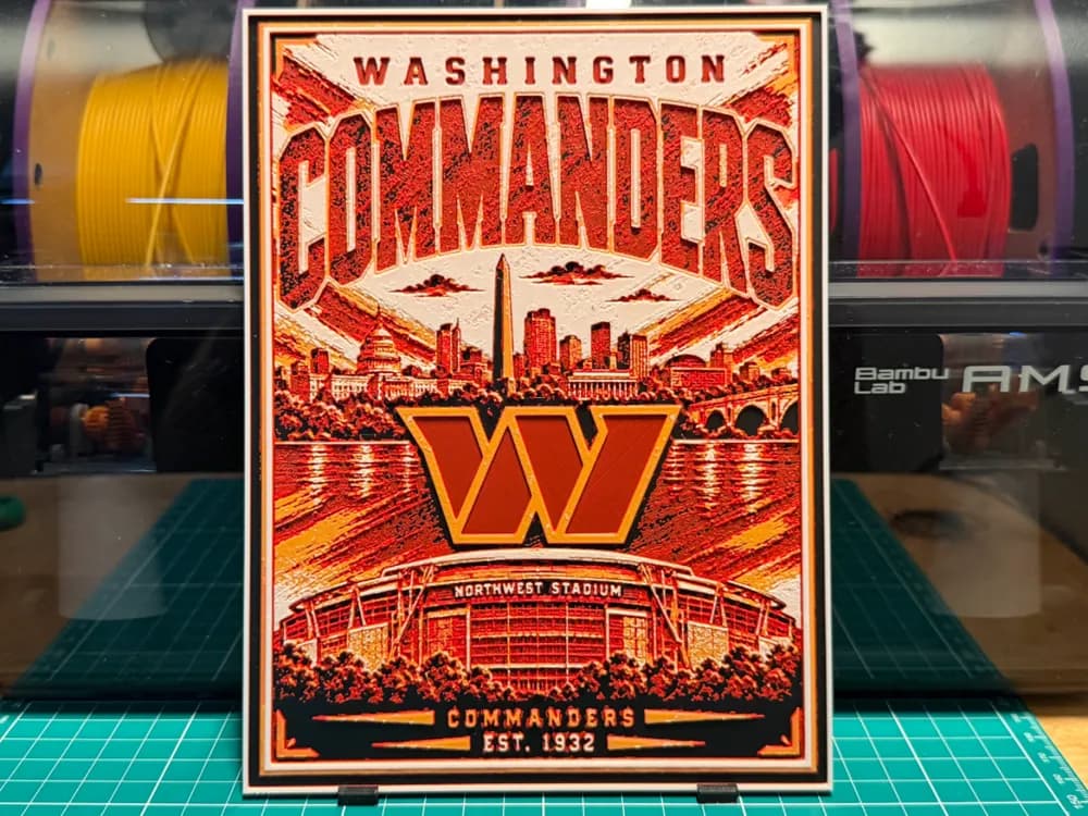 Commanders Poster by liv_3d HueForge model: Commanders Poster by liv_3d