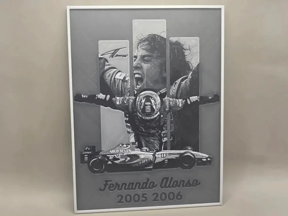 Fernando Alonso - HueForge by keko HueForge model: Fernando Alonso - HueForge by keko