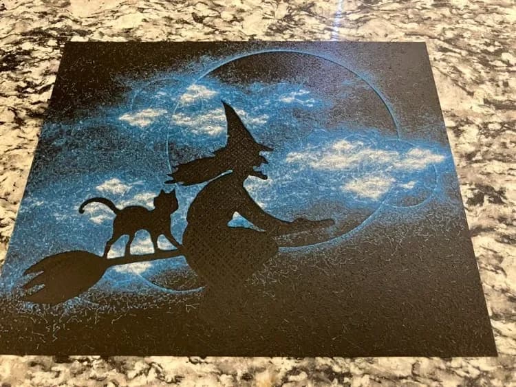 witch silhouette (HueForge print) by Houston713Texan HueForge model: witch silhouette (HueForge print) by Houston713Texan