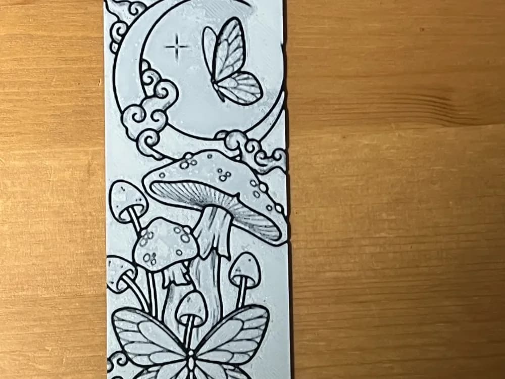 mushroom bookmark by Morganja HueForge model: mushroom bookmark by Morganja