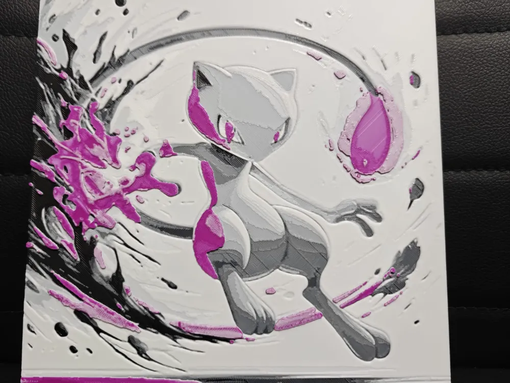 HueForge model: Mew by TheHueforgeLady