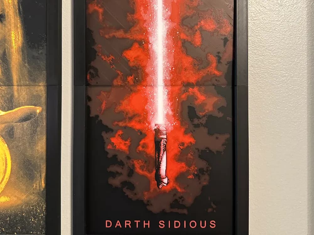 Darth Sidious Saber 2-piece Hueforge by Hey Ben HueForge model: Darth Sidious Saber 2-piece Hueforge by Hey Ben