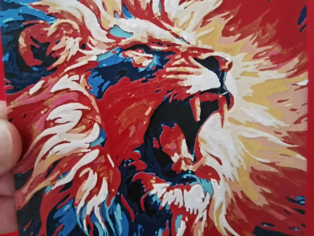 MULTICOLOR LION ART HUEFORGE by Cré'Art 3D HueForge model: MULTICOLOR LION ART HUEFORGE by Cré'Art 3D