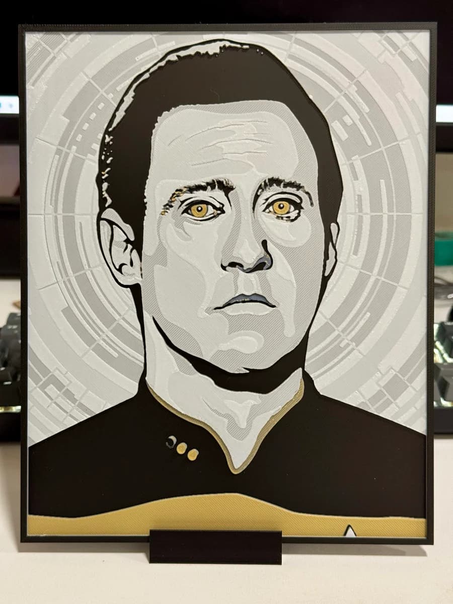 HueForge model: Data by Strata Prints