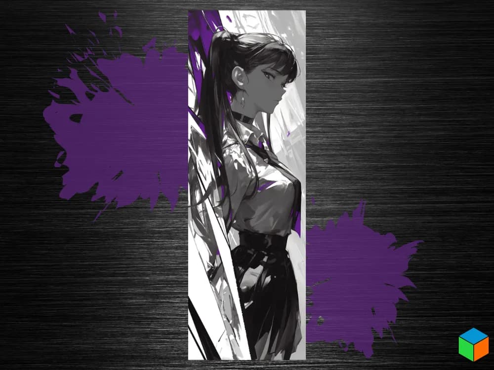 Komi from Komi Can't Communicate Anime Bookmark by 3D Prints By Vic HueForge model: Komi from Komi Can't Communicate Anime Bookmark by 3D Prints By Vic