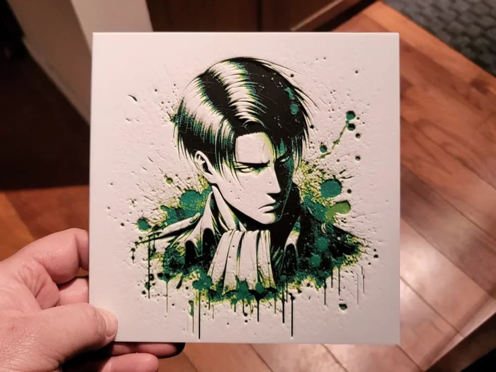 Graffiti Levi Ackerman Hueforge by 3Ree Printing HueForge model: Graffiti Levi Ackerman Hueforge by 3Ree Printing