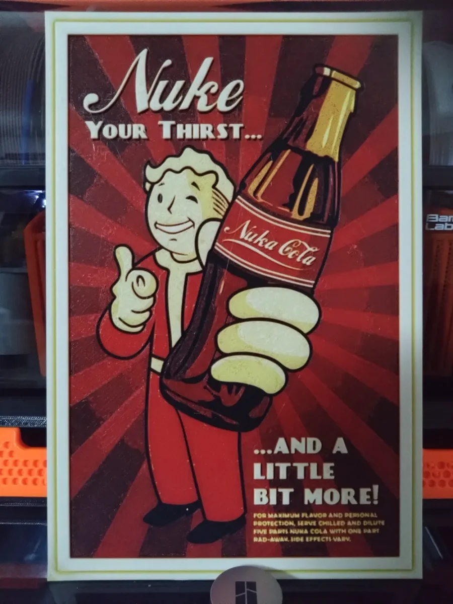 Fallout Nuka Cola (HueForge) by Asgar3D HueForge model: Fallout Nuka Cola (HueForge) by Asgar3D