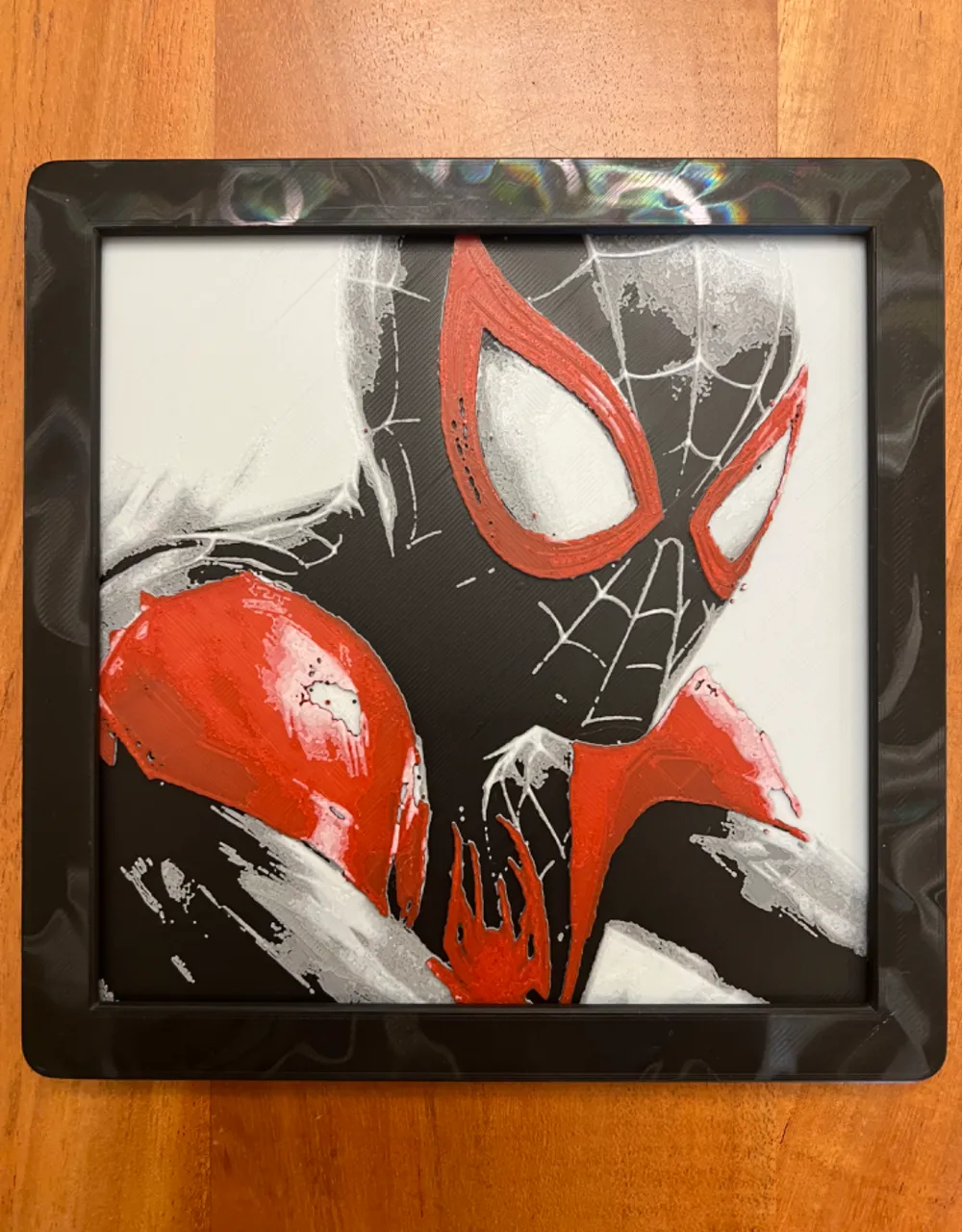 Spider Man(Miles Morales) by JustBe 3D Printing HueForge model: Spider Man(Miles Morales) by JustBe 3D Printing