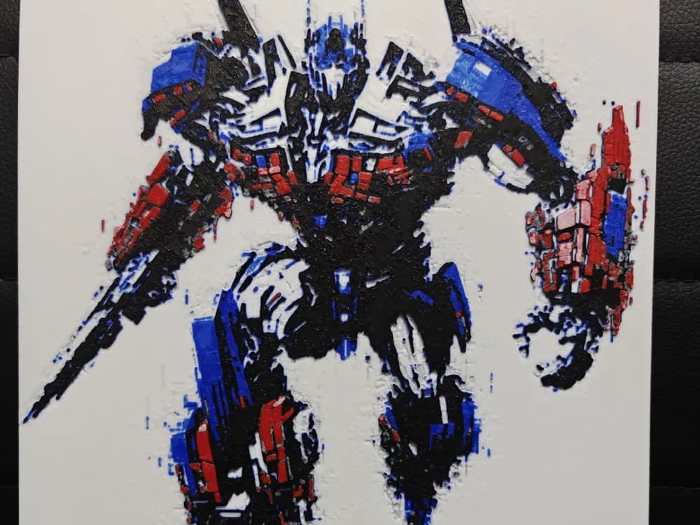 Optimus Prime Multi-Coloured by TheHueforgeLady HueForge model: Optimus Prime Multi-Coloured by TheHueforgeLady