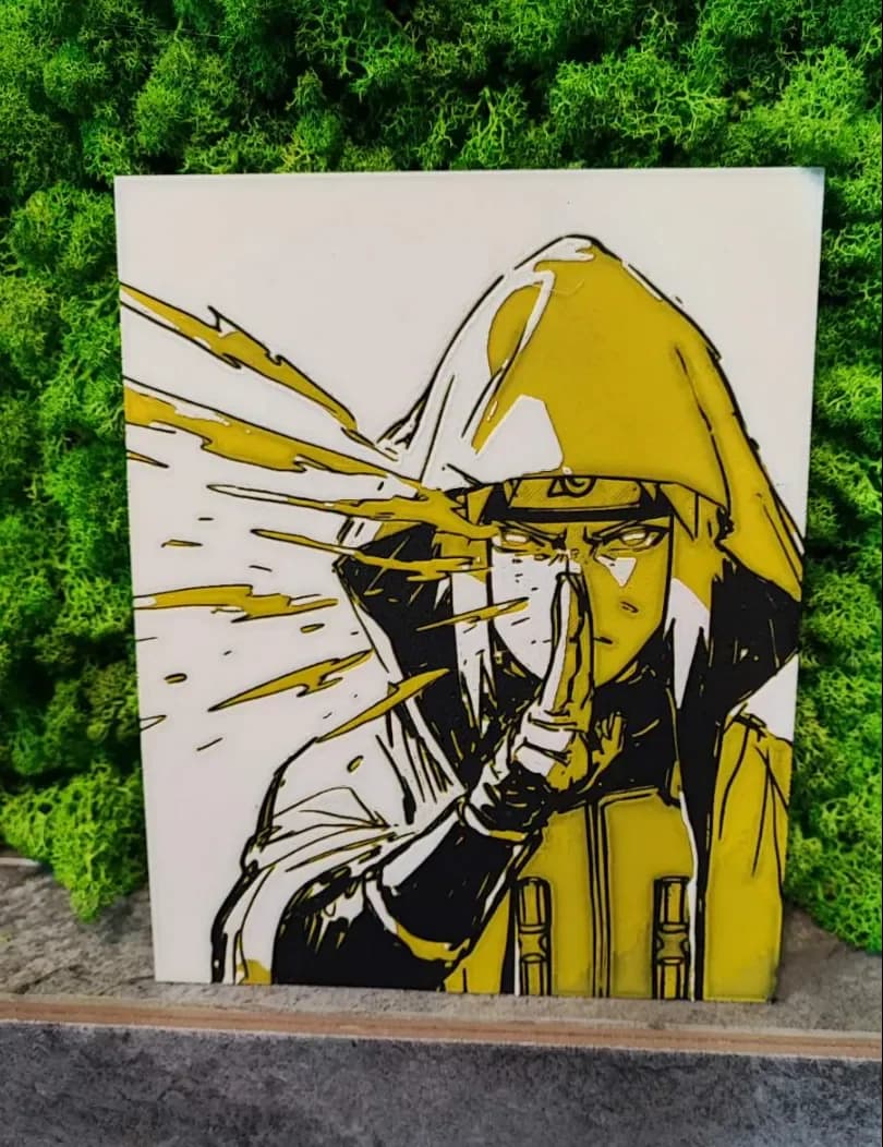 The Yellow flash by Garuda3D HueForge model: The Yellow flash by Garuda3D