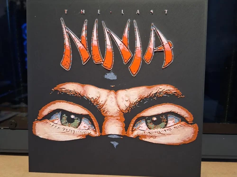 The Last Ninja - Commodore 64 game cover Hueforge by 3dGlow HueForge model: The Last Ninja - Commodore 64 game cover Hueforge by 3dGlow