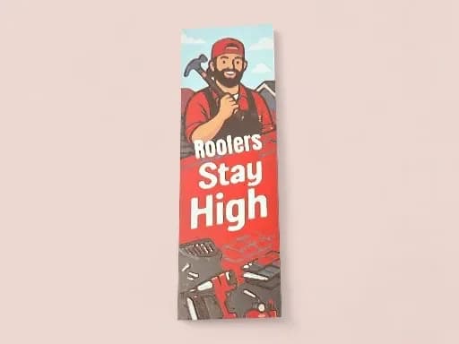 Roofers TradeMark 50mm by 150mm Bookmark by MythicHue's HueForge model: Roofers TradeMark 50mm by 150mm Bookmark by MythicHue's