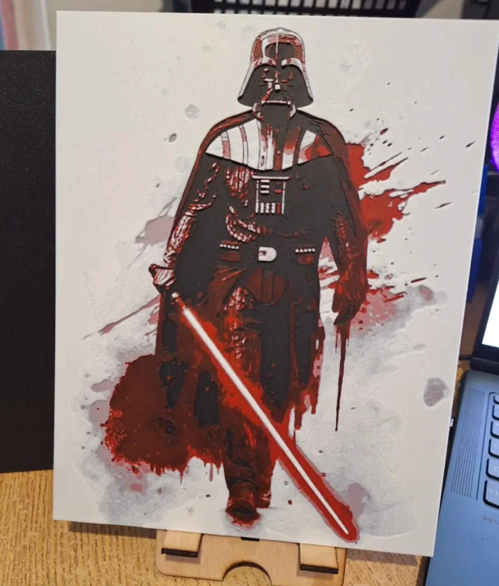 darth vader - hueforge - 4 colours by 3dGlow HueForge model: darth vader - hueforge - 4 colours by 3dGlow